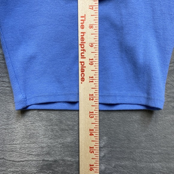 NEW Zara Sleeveless Stretch Ribbed Crop Top Women's Small Blue - Picture 4 of 10